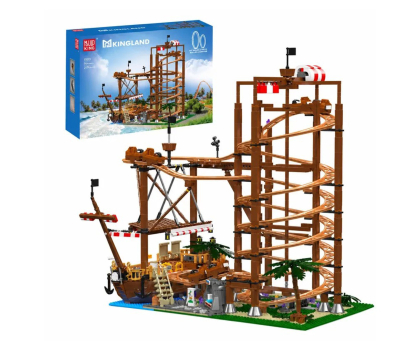 Zabawka edukacyjno-interaktywna Mould King Klocki konstrukcyjne Kolejka górska Double Helix 2174 el.